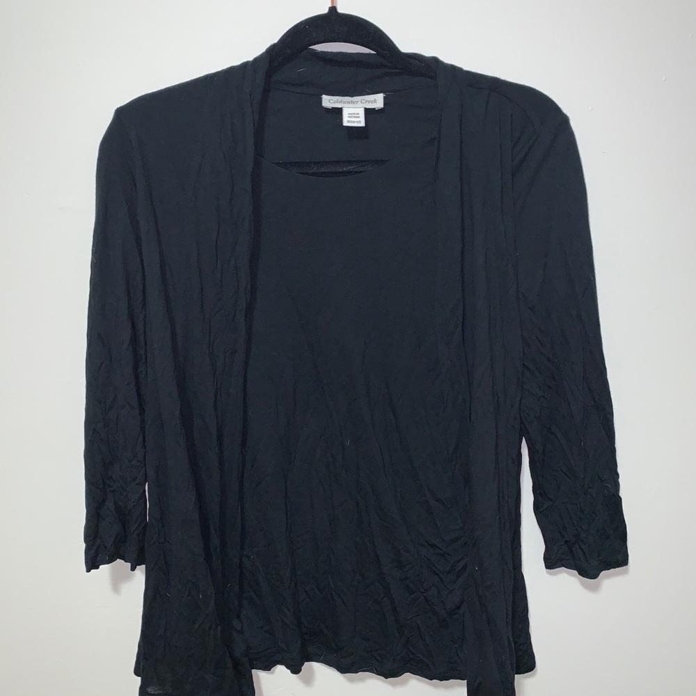 Long sleeve Faux cardigan top